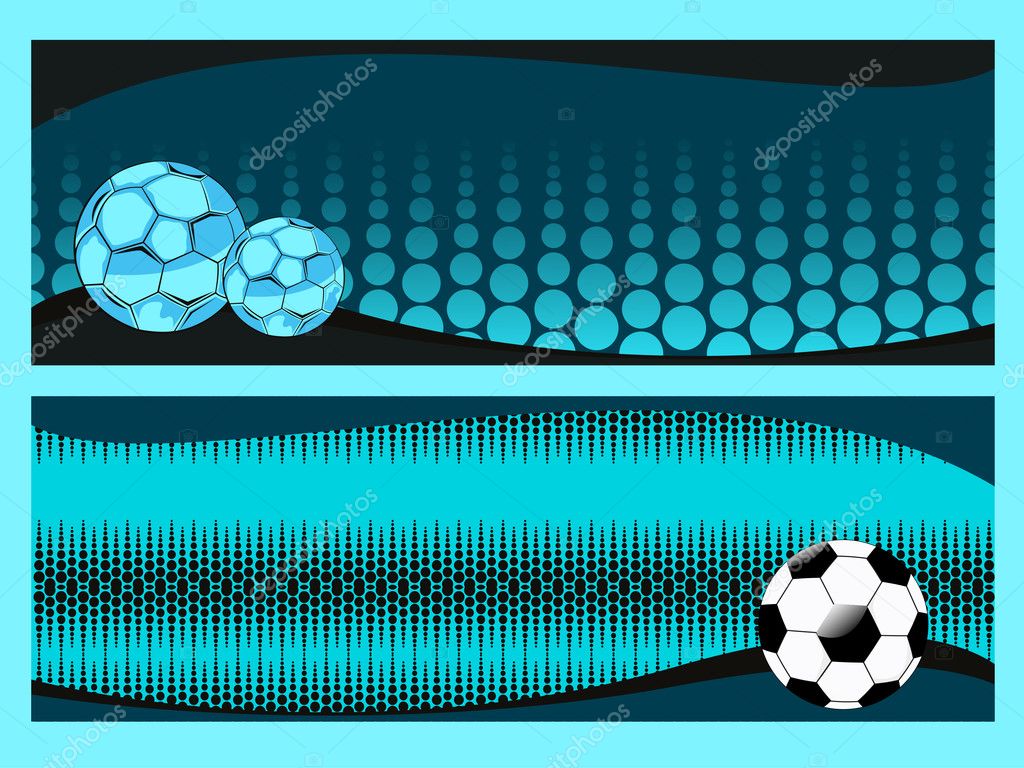 Vector set of two soccer sport header — Stock Vector © alliesinteract ...