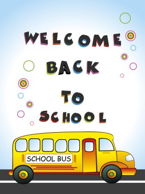 illustration for welcome back to school clipart