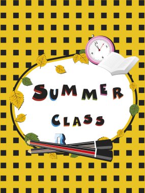 abstract summer class concept background clipart