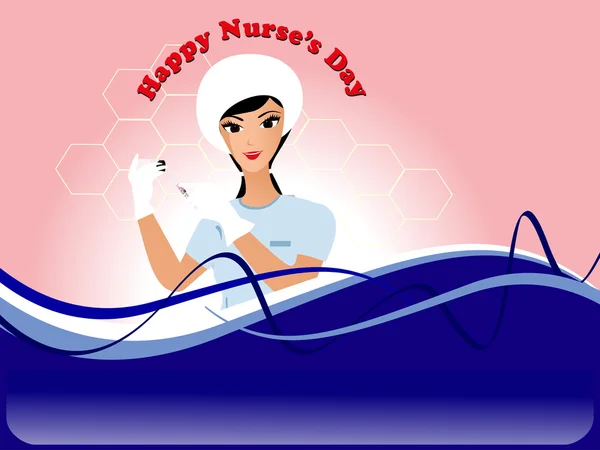 Εικονογράφηση φορέας για την ημέρα της ευτυχούς νοσοκόμας — Διανυσματικό Αρχείο
