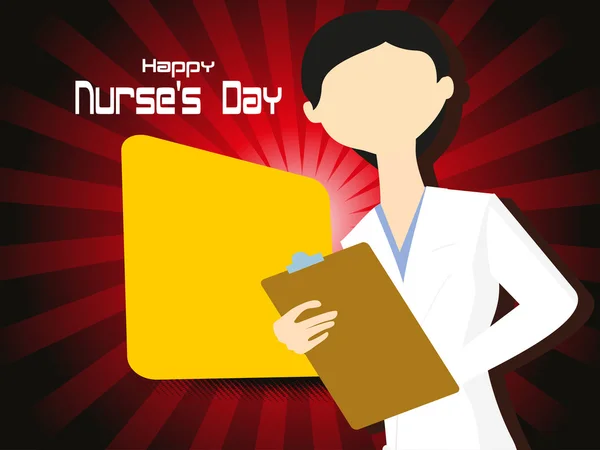 Ilustración vectorial para el día de la enfermera feliz — Archivo Imágenes Vectoriales