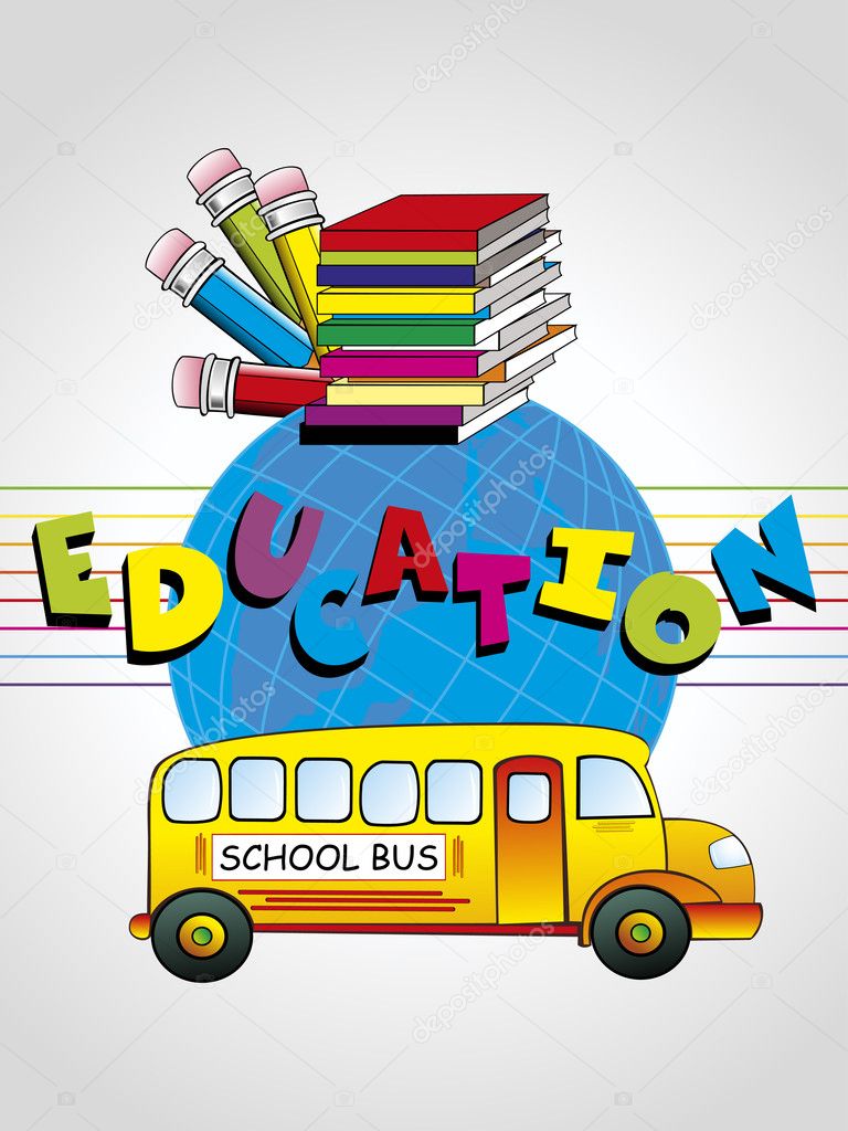 Vector illustration of educational background