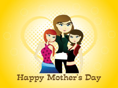 illustration for happy mother's day clipart