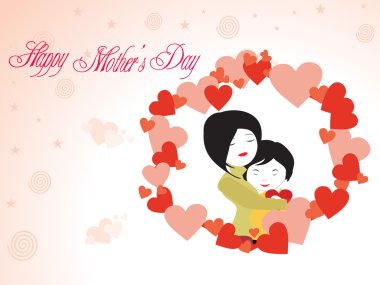 illustration for happy mother's day clipart