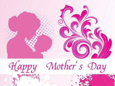 illustration for happy mother's day clipart