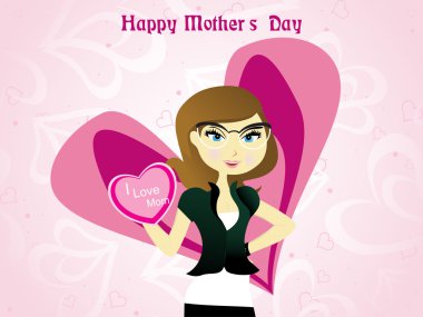 illustration for happy mother's day clipart