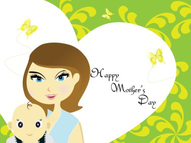 illustration for happy mother's day clipart