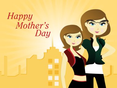 illustration for happy mother's day clipart