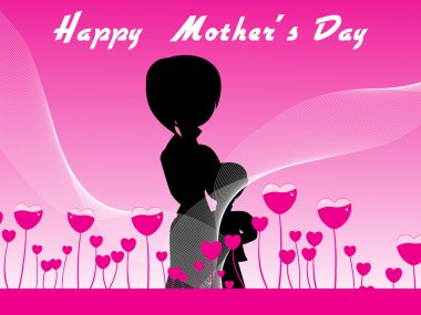 illustration for happy mother's day clipart