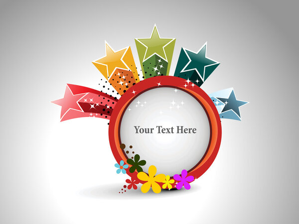 background with colorful element decorated frame