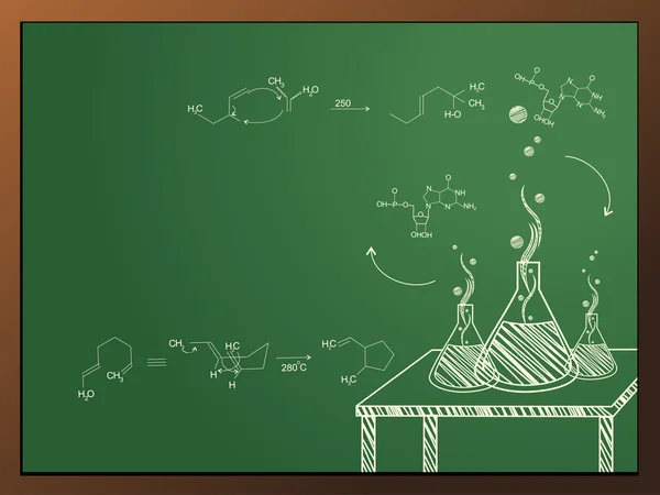 Abstracte chemie concept achtergrond — Stockvector