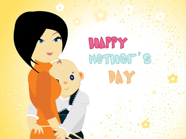 Ilustración para el feliz día de la madre — Vector de stock