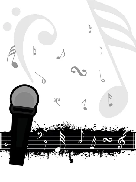 Grungy musical background — Stock Vector