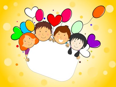 vector wallpaper for children's day clipart