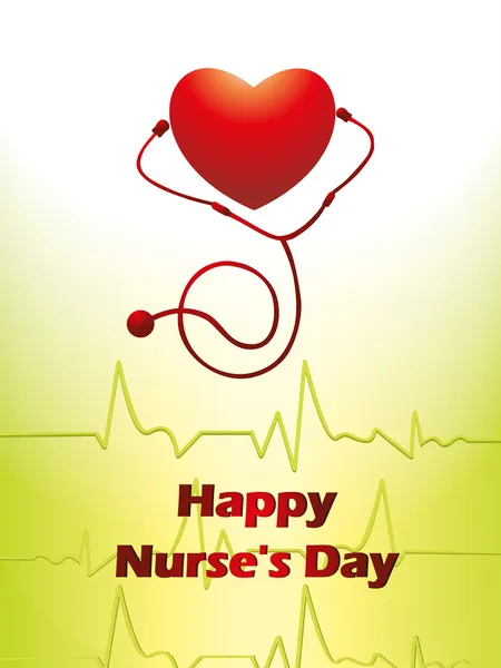 Illustration vectorielle pour la célébration de la fête des infirmières heureuses — Image vectorielle