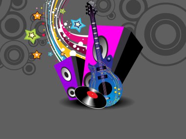 Abstract musical background clipart