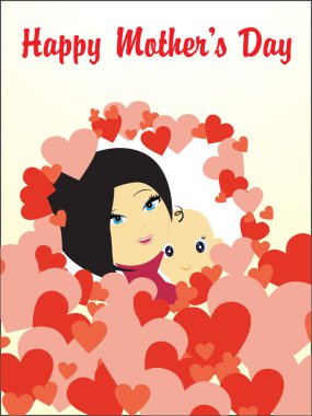 illustration for happy mother's day clipart