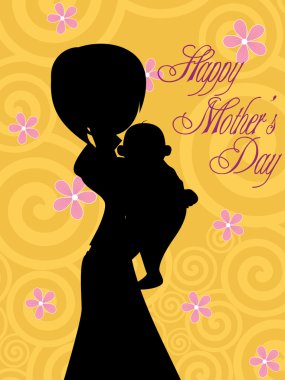 illustration for happy mother's day clipart