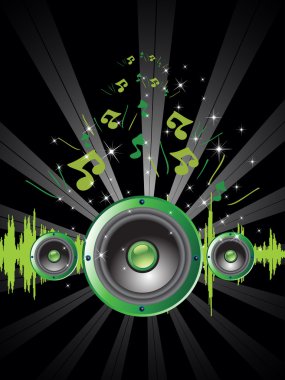 Abstract musical concept background clipart