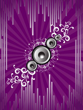 Abstract musical concept background clipart