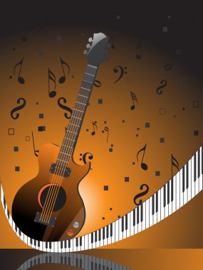 Abstract musical concept background clipart