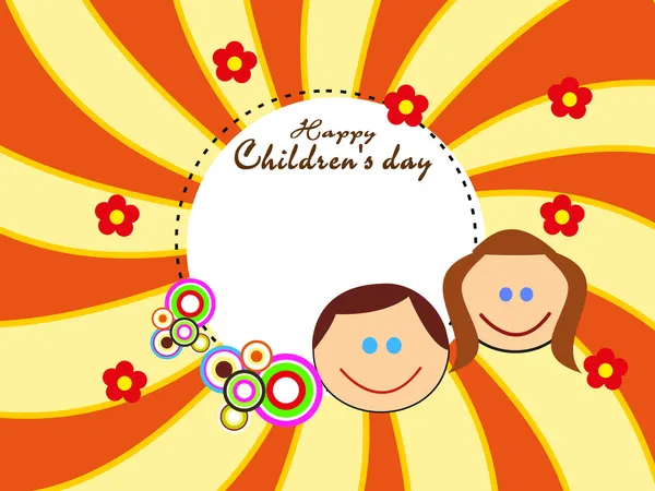 Illustration für fröhliche Kindertagsfeier — Stockvektor