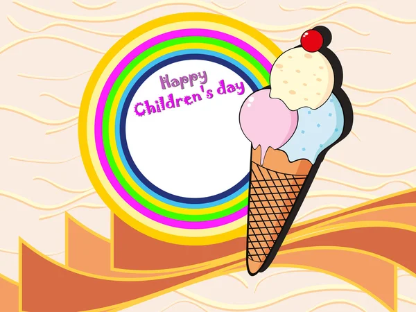 Ilustración para la celebración del día feliz de los niños — Vector de stock