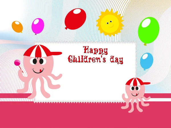 Illustration för glada barn firandet — Stock vektor