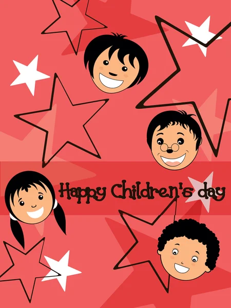 Εικονογράφηση για εορτασμό ημέρα χαρούμενα παιδιά — Διανυσματικό Αρχείο