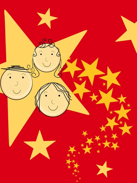 Illustration pour la célébration heureuse de la journée des enfants — Image vectorielle