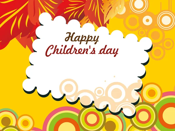 Boldog gyermek nap ünnepe, illusztráció — Stock Vector