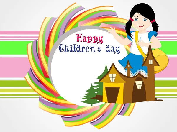 Ilustração para a celebração feliz do dia das crianças — Vetor de Stock