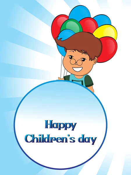 Illustration pour la célébration heureuse de la journée des enfants — Image vectorielle