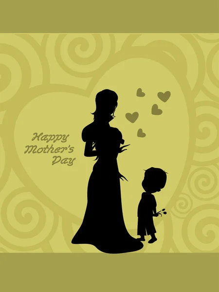 Illustrazione per la festa della mamma felice — Vettoriale Stock
