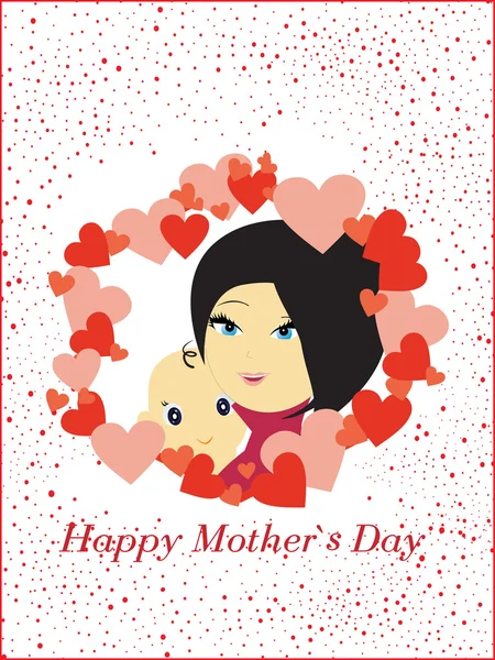 Illustration für einen glücklichen Muttertag — Stockvektor