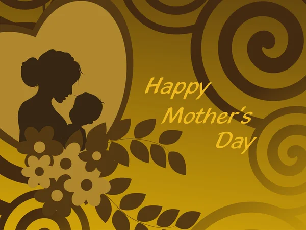 Illustration für einen glücklichen Muttertag — Stockvektor