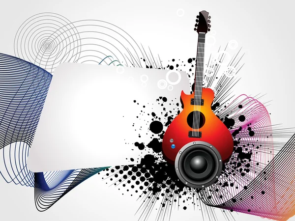 Grungy φόντο με κιθάρα, βινυλίου — Διανυσματικό Αρχείο