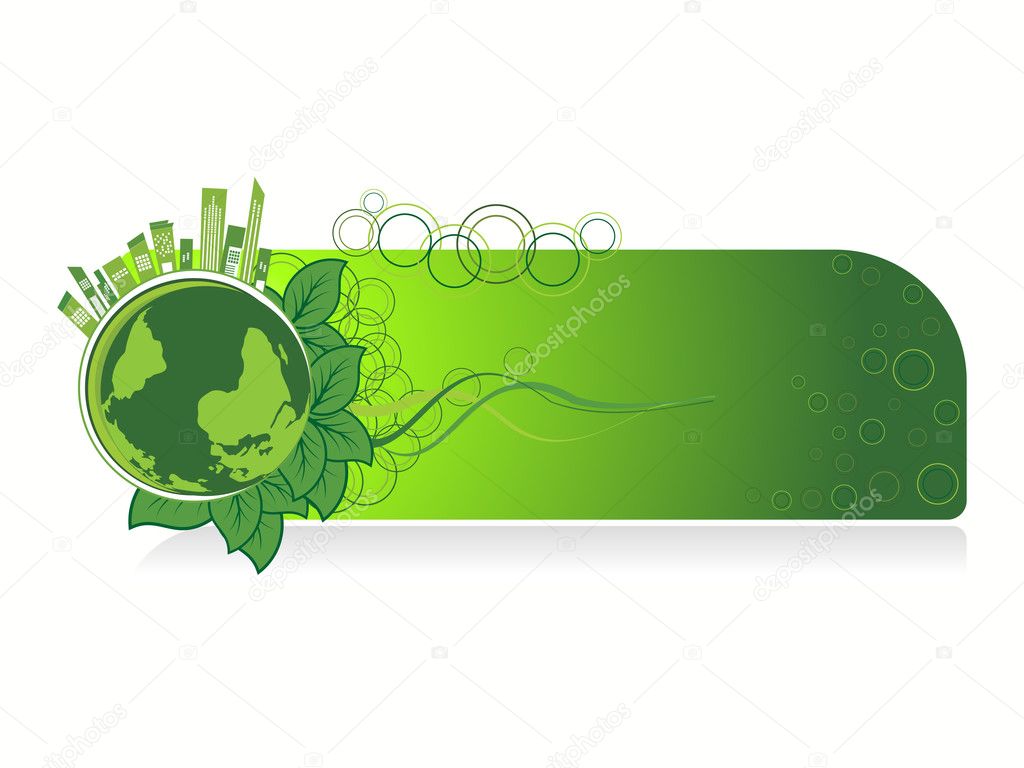 background with isolated go green concept banner