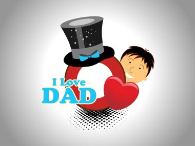 Vector background for happy father clipart