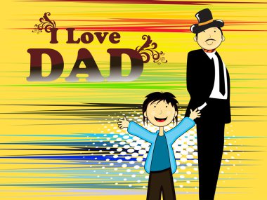 vector background for happy father's day celebration clipart