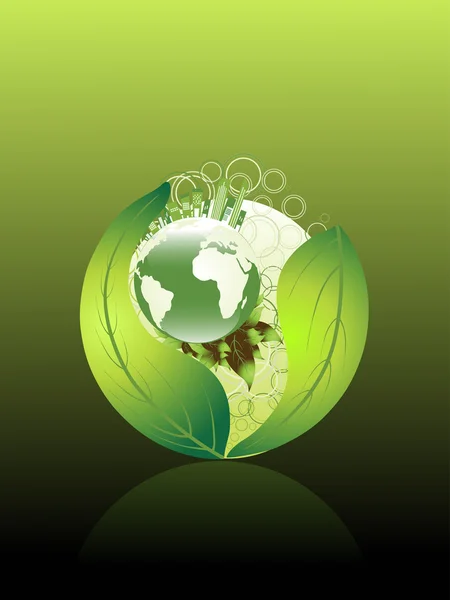 Vector illustration of eco friendly wallpaper — Stock Vector