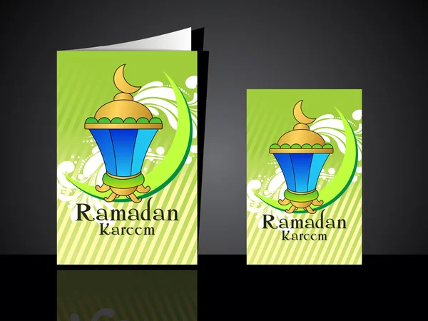 Wektor zestaw kartkę z życzeniami dla ramazan uroczystości — Wektor stockowy