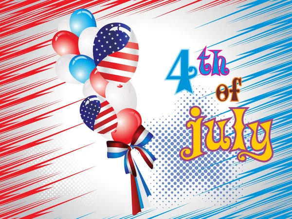 Illustration pour la fête de l'indépendance des États-Unis — Image vectorielle