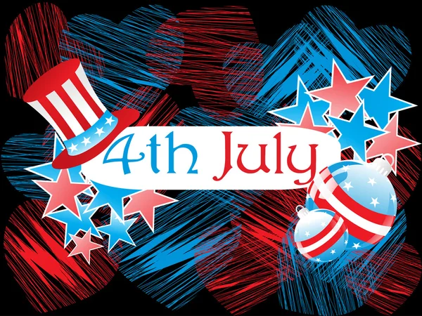 Illustration pour la fête de l'indépendance des États-Unis — Image vectorielle
