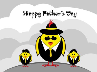 Greeting card for happy father clipart