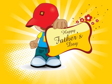 Greeting card for happy father clipart