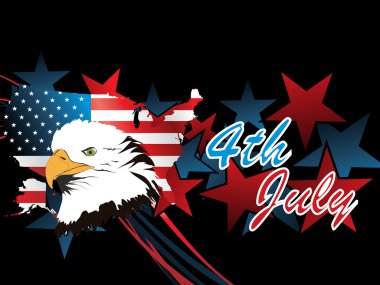 illustration for happy 4th july celebration clipart