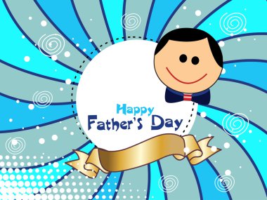 Greeting card for happy father clipart