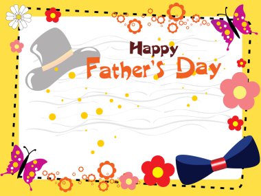 Greeting card for happy father clipart