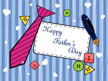 Greeting card for happy father clipart